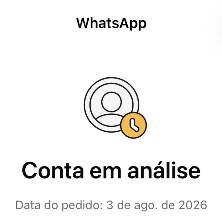 Print do WhatsApp: Conta em análise